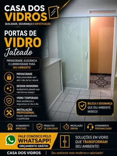 Portas jateadas para banheiro 