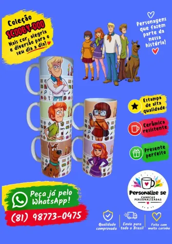 Canecas personalizadas coleção scooby-doo