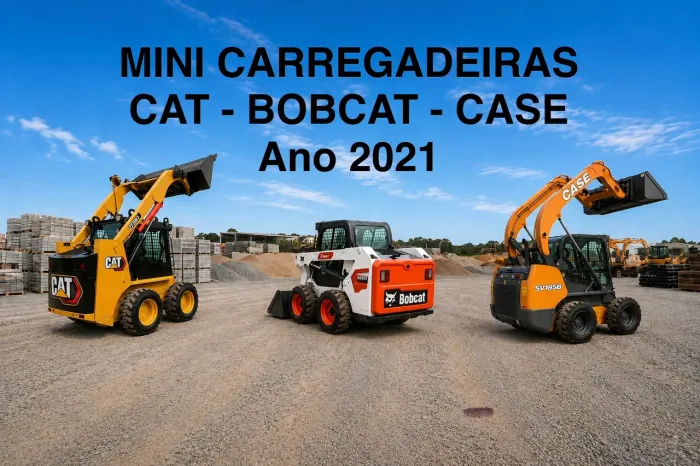 Mini Carregadeiras, CAT, Bobcat, Case ano 2021