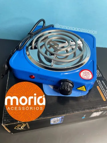 Fogareiro Elétrico Portátil 1 Boca 1200W Bivolt 110V/220V, Compatível com Todas as Panelas