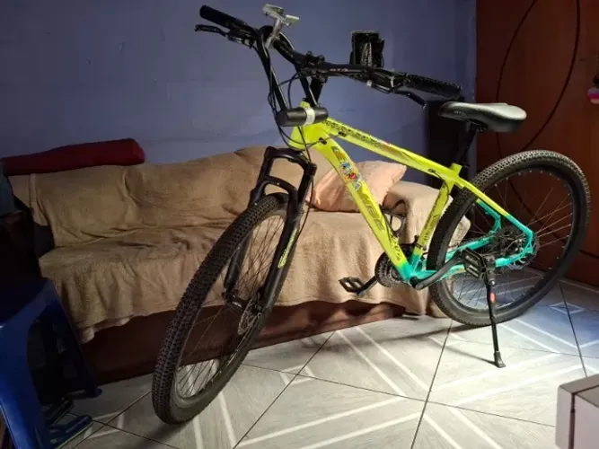 Bicicleta ARO 29 Rino escape amarelo neon/ Shimano mega ranger