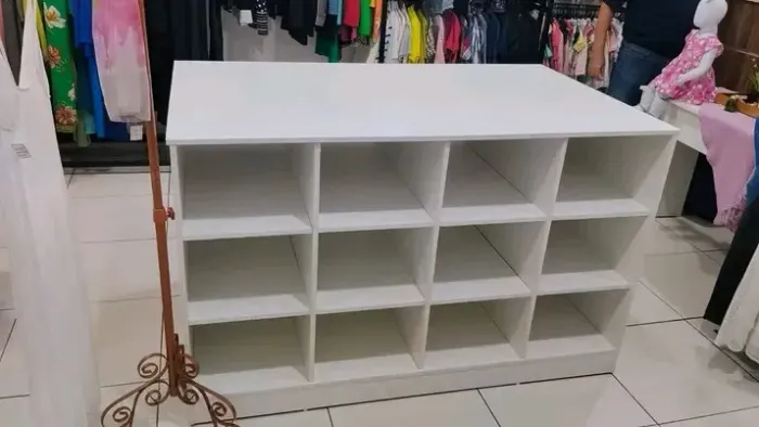 BALCÃO ILHA CENTRAL LOJA MDF NOVO 