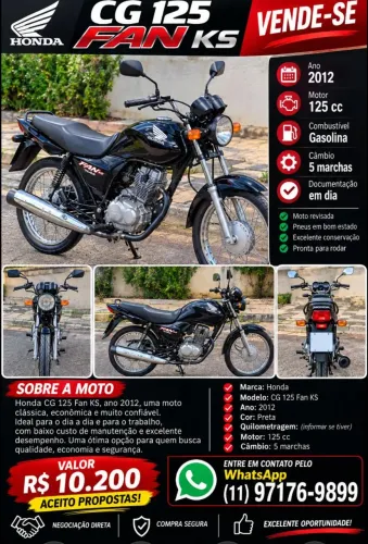CG 125 Fan KS Partida Elétrica 