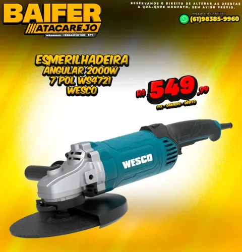 Esmerilhadeira Angular 2000W 7 Pol Ws4721 Wesco