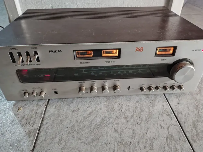 Reciver Philips 748 liga não sai som 