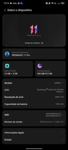 Red Magic 11 pro 512gb