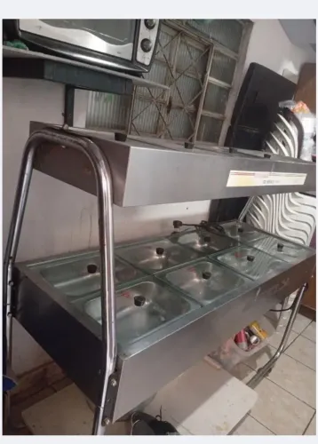 ? BUFFET SELF-SERVICE EM INOX - 8 CUBAS