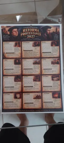 Calendário de parede da reforma protestante 2027