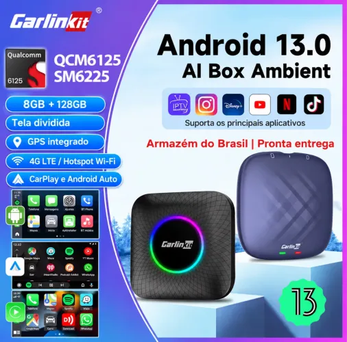 Carlinkit AI Box Android 13 8GB/128GB CarPlay 4G GPS