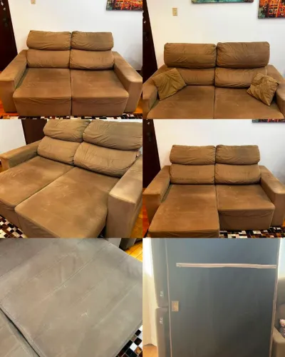 Sofá + poltrona[desapego]Leve os dois com R$ 250,00 de desconto!