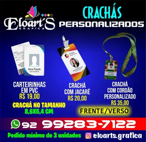 Crachás Personalizados em PVC