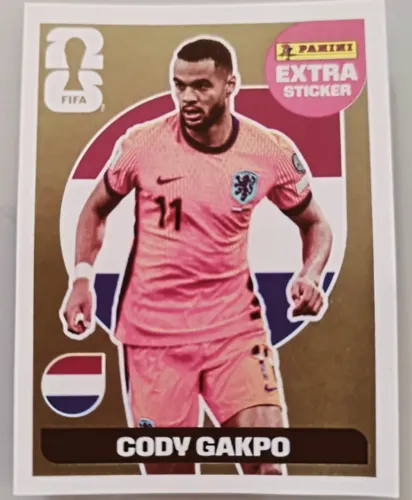 Figurinha Extra Legend Ouro / Gold Cody Gakpo Copa 2026 (uma em cada 1900 pacotinhos)