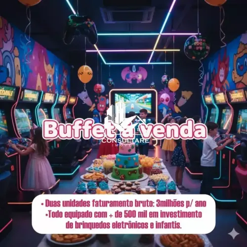 Venda de 2 Buffets Infantis em Santos  Negócio Lucrativo e Completo Cod 2171