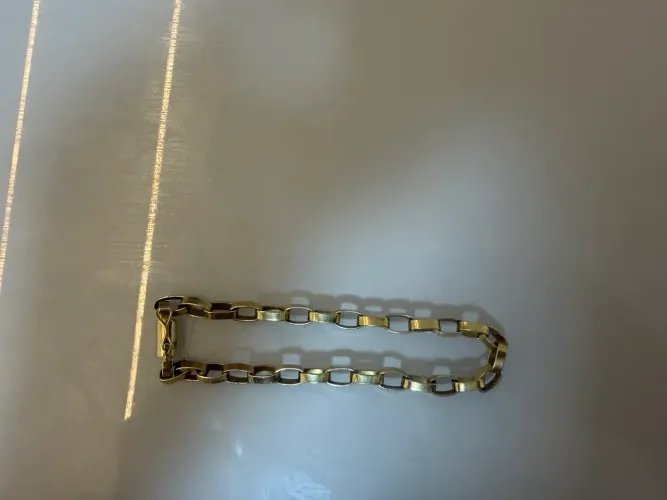Pulseira de prata banhada a ouro