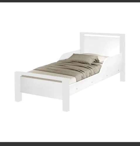Cama branca solteiro