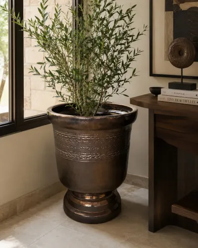 Vaso decorativo grande - Esmaltado