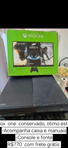 Xbox one console +caixa+ fonte