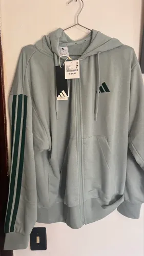 MOLETOM ORIGINAL ADIDAS CANGURU COM ZIPER E CAPUZ