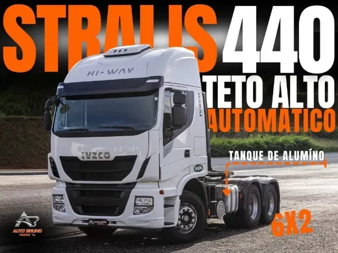 Iveco Hi-Way 440 6x2 pneus novos e cabine completa
