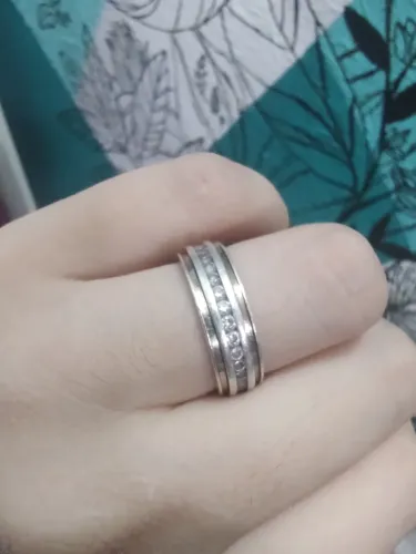 Anel Feminino Prata 950 Filigrana de Ouro e Zircônias 