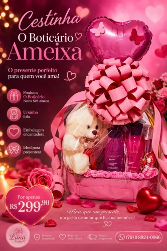 Cestas. Linda Cesta Ameixa o Boticário R$:299,90