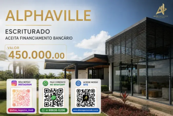 Alphaville | Escriturado | Aceita Financiamento | R$ 450 Mil