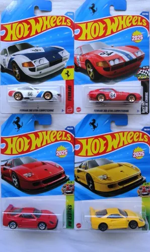 hot wheels promoção lote 4 ferrari 365gtb4 ferrari f40 veja