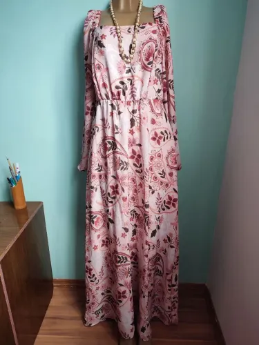 Vestido longo estampado
