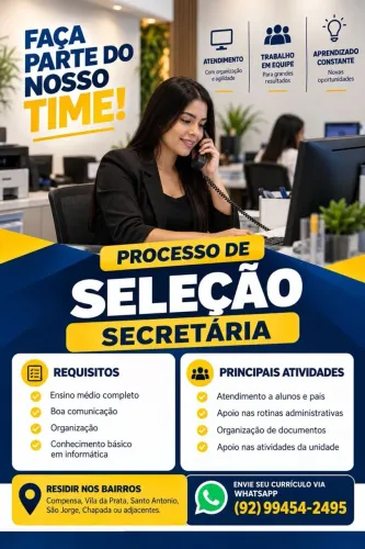 Vaga Secretária Educacional 