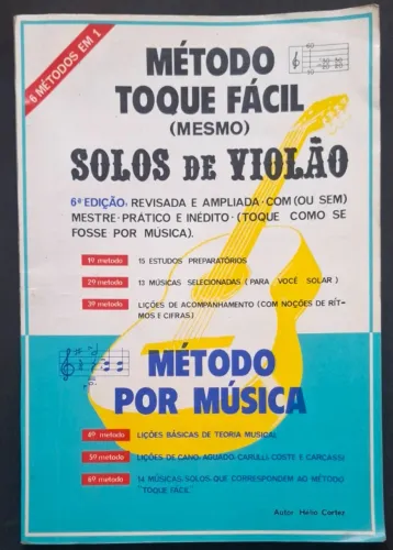 REVISTA AULA DE VIOLÃO TOQUE FÁCIL SOLOS DE VIOLÃO MÉTODO POR MÚSICA