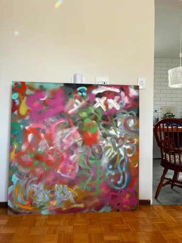 Arte urbana tela em spray  1,20x1,20 Gigante 