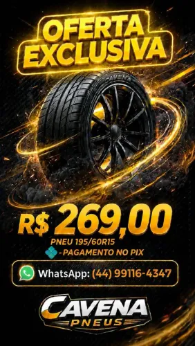 Pneu Novo 195/60R15 88H COMFORSER CF510 - R$ 269,00<br>
