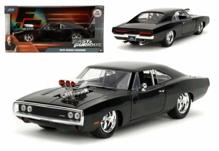 Miniatura 1970 Dodge Charger do Dom Toretto Velozes e Furiosos 1:24 Jada Toys Lacrado