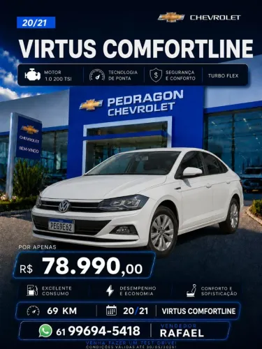 Volkswagen Virtus Comfort. 200 TSI 1.0 Flex 12V AUT 2021