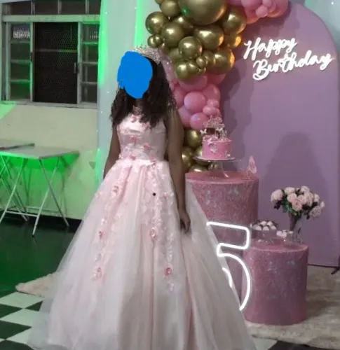 Vestido Rosa de festa 15 anos Debutante