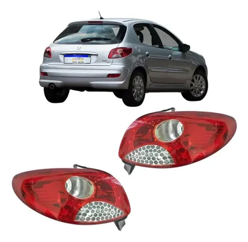 Lanterna Peugeot 207 Hatch 2008 2009 A 2015 Grade Cromada
