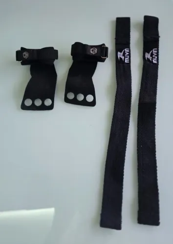 Kit musculacao grips e straps Muvin