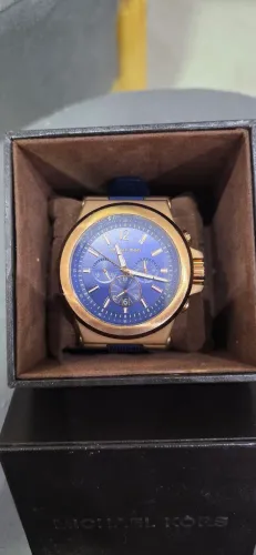 Relógio Masculino Michael Kors MK8295 Dylan Azul e Rose Gold - Original