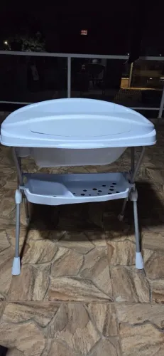 Banheira Bebê Premium Galzerano Must Com Trocador Azul