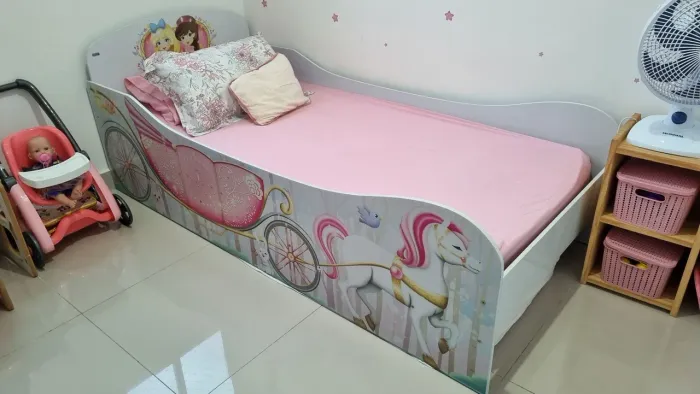 Cama princesa solteiro com colchão