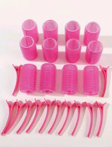 12 Peças Rolos de Cabelo com Presilhas de Jacaré para Cabelos Longos, Médios e Curtos