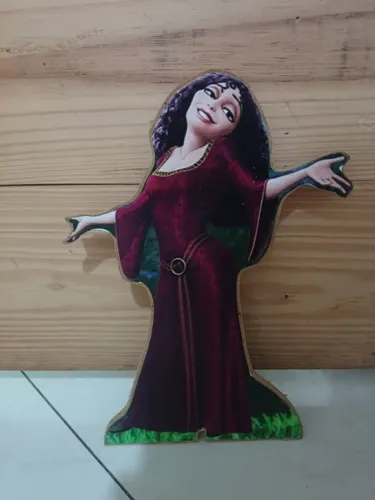 Display MDF Mamãe Gothel - Decorativo Rapunzel para Vitrine e Festa