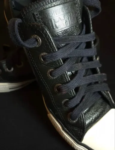 Tênis Converse All Star de couro preto 37