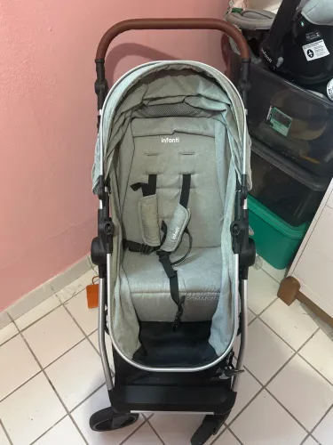 Carrinho De Bebê Romanzo Ts Duo Travel System Completo Cor Cinza Estrutura Granizo