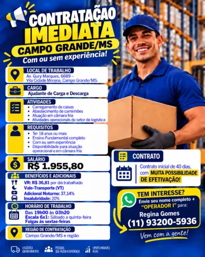 AJUDANTE DE CARGA E DESCARGA