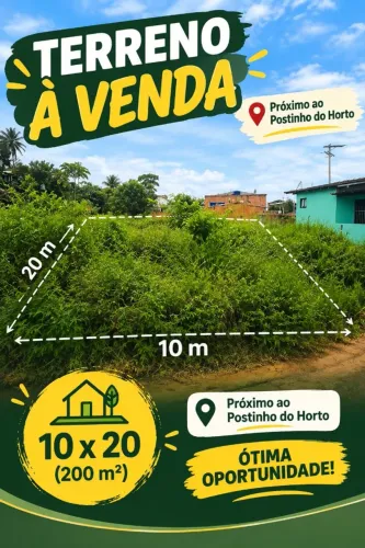 Vendo Terreno - Horto - 10 x 20 ( 200 m2)
