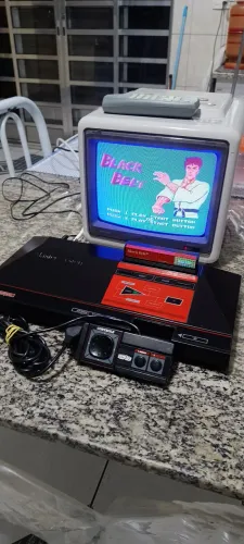 Master System 1 + Fita Black belt + Controle original ( SOMENTE VENDA PRESENCIAL )