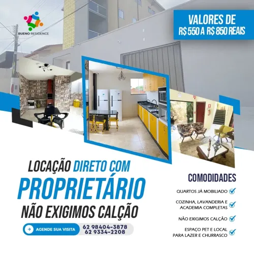 aluguel de quartos individuais para estudantes e trabalhadores - Goiânia - GO