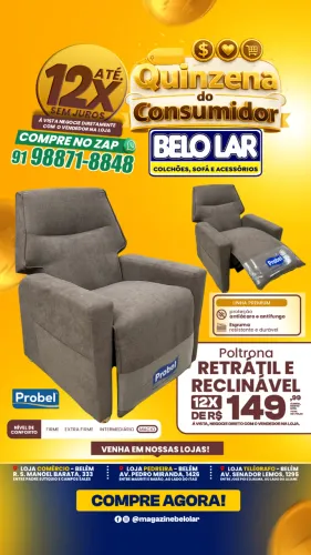 Poltrona Retrátil e Reclinável