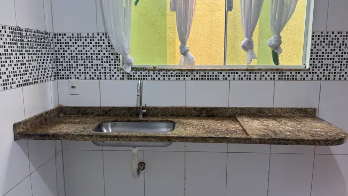 Pia de cozinha de mármore